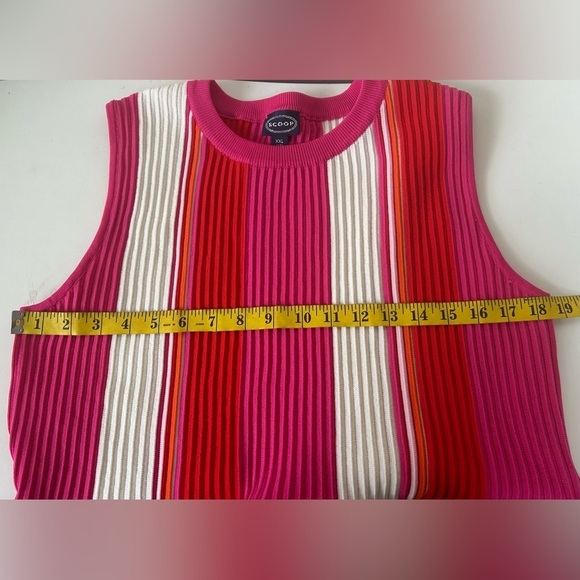 NWOT SCOOP PINK SUNSET SWEATER DRESS Sz.20 CREW NECK, STRIPED, PULLOVER, STRETCH - Picture 10 of 10